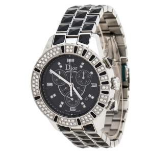 Dior Black Stainless Steel Diamonds Christal CD11431C-V Women's Wristwatch 38 mm