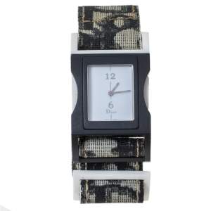 Dior White Aluminium and Canvas D100-321 Women's Wristwatch 30 mm