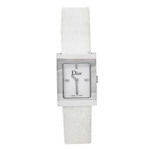 Dior Mother Of Pearl Stainless Steel Leather Malice D78-109 Women's Wristwatch 19 mm