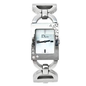 Dior Mother Of Pearl Stainless Steel Diamond Malice D78-1091 Women's Wristwatch 19 mm