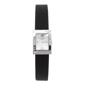 Dior Mother of Pearl Stainless Steel Diamonds Malice D78-1091 Women's Wristwatch 19 mm
