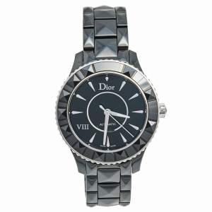 Dior Black Ceramic Stainless Steel VIII Place Vendome CD1245E0C001 Women's Wristwatch 38 mm