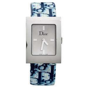 ساعة يد نسائية كريستيان ديور ماليس D78-109 جلد ستانلس ستيل فضية 19 مم