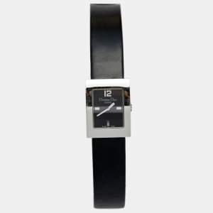 Dior Black Stainless Steel Leather Malice D78-109 Women's Wristwatch 19 mm