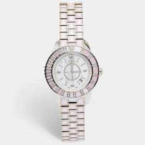 Dior Mother of Pearl Diamond Stainless Steel Christal CD113110M002 Women's Wristwatch 33 mm 