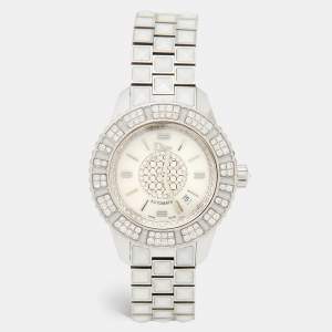 Dior Mother Of  Pearl Diamonds Stainless Steel Christal CD113512M001 Women's Wristwatch 33 mm