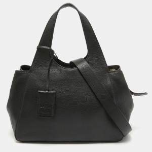 Pre Owned DKNY Black Leather Effortless Tote