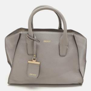 Dkny Grey Leather Satchel