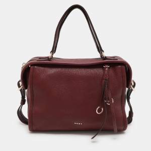 DKNY Burgundy Leather Satchel