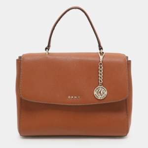 Dkny Brown Leather Top Handle Bag