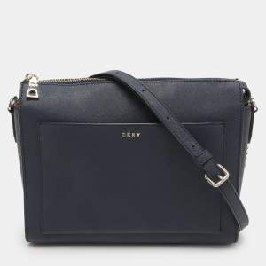 Dkny Blue Leather Bryant Crossbody Bag