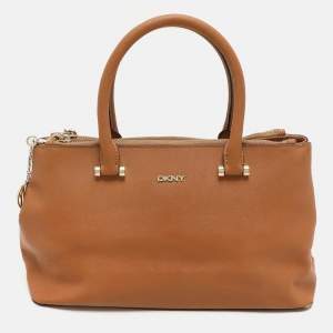 DKNY Brown Leather Bryant Park Satchel
