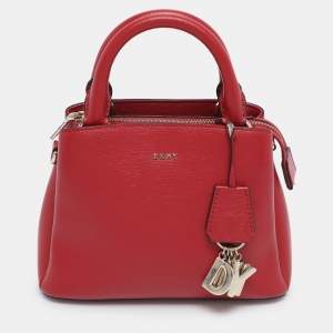 Pre Owned DKNY Red Leather Paige Tote