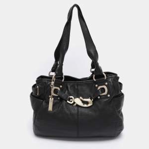 Pre Owned Dkny Black Leather Satchel