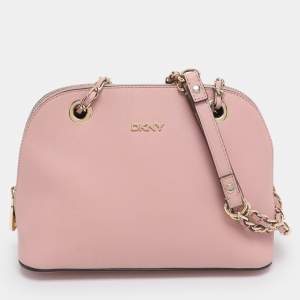 Pre Owned DKNY Pink Leather Shoulder Bag