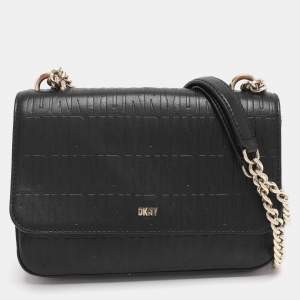 Pre Owned Dkny Black Leather Sina Shoulder Bag