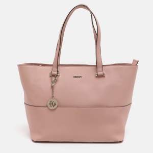 Pre Owned Dkny Bryant Park Blush Pink Saffiano Leather Shopper Tote