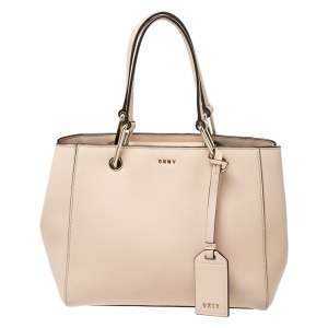 Pre Owned Dkny Beige Leather Tote