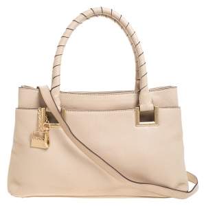 Pre Owned Dkny Beige Leather Satchel