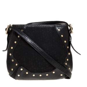 Dkny Black Canvas and Leather Crossbody Bag