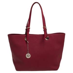 Pre Owned DKNY Red Leather Dona Karan Tote