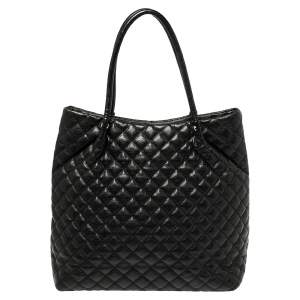 Dkny Black Quilted Leather Tote
