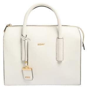 Pre Owned Dkny White Leather Satchel