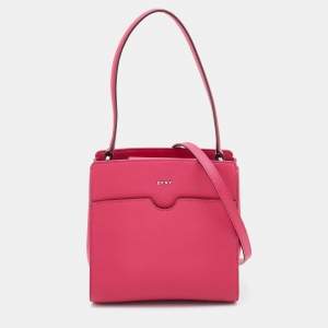 Pre Owned DKNY Pink Leather Shoulder Bag