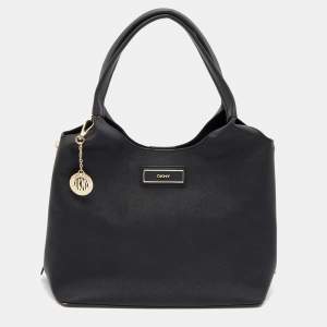 مملوكة مسبقًا DKNY Black Saffiano Leather Hobo