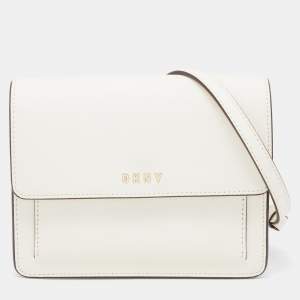 Dkny Off White Leather Bryant Park Crossbody Bag