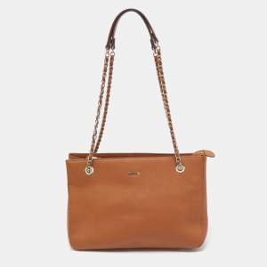 Dkny Brown Saffiano Leather Bryant Park Tote