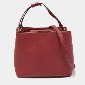 Pre Owned Dkny Red Leather Bryant Park Bag