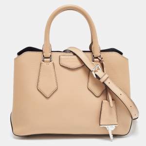 Pre Owned DKNY Beige Leather Sullivan Top Handle Bag