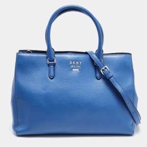Pre Owned DKNY Blue Leather Whitney Work Tote