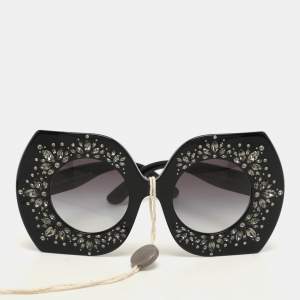 Dolce & Gabbana Black Acetate DG 4315B Crystal Sunglasses