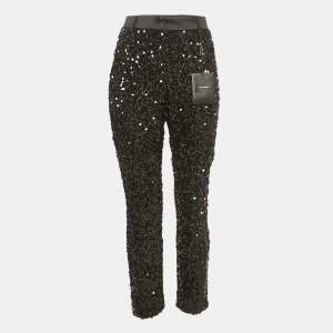 Dolce & Gabbana Black Sequin Trousers M
