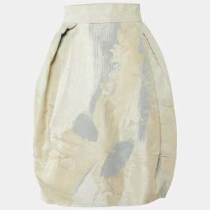 Dolce & Gabbana Cream Printed Cotton Skirt S