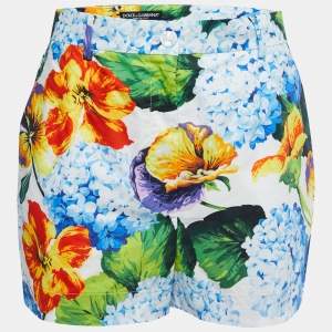 Dolce & Gabbana Multicolor Floral Print Cotton Shorts M