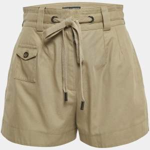 Dolce & Gabbana Beige Cotton Canvas High Waist Shorts S