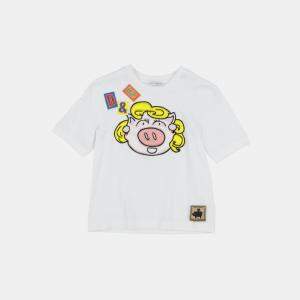 Dolce & Gabbana White Cotton Appliqued T-Shirt Size 7/8Y