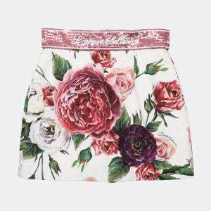 Dolce & Gabbana Multicolor Floral Print Cotton Skirt Size 3Y