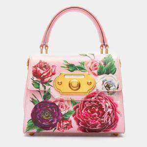 Dolce & Gabbana Pink Leather Mini Welcome Handbag