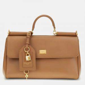 Pre Owned Dolce & Gabbana My Sicily Leather Handbag