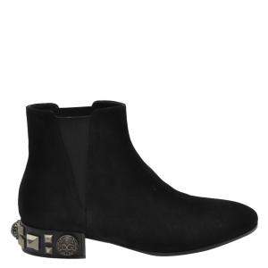 Dolce and Gabbana Black Napoli Beatle Boots Size EU 35