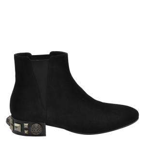 Dolce & Gabbana Black Suede Studded Boots Size EU 38.5
