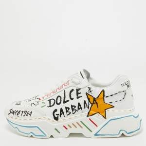 Pre Owned Dolce & Gabbana White Leather daymaster Sneakers Size 41