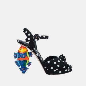 Dolce & Gabbana Viscose Ankle Strap Sandals Size 35.5