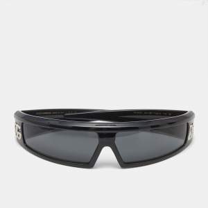 Dolce & Gabbana Black Acetate DG6181 Shield Sunglasses