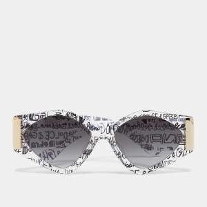 Dolce & Gabbana Black Gradient DG4396 Graffiti Cat Eye Sunglasses