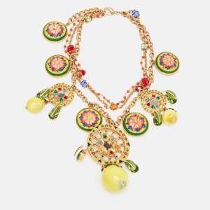 Dolce & Gabbana Multicolor Gold Tone Necklace